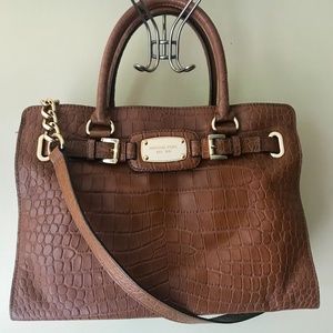 • SOLD • Michael Kors Hamilton Leather Satchel